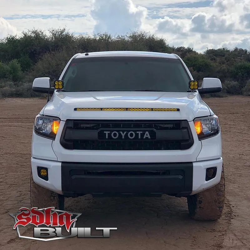 '14-21 TOYOTA TUNDRA SDHQ BUILT HOOD SCOOP LED LIGHT BAR MOUNT