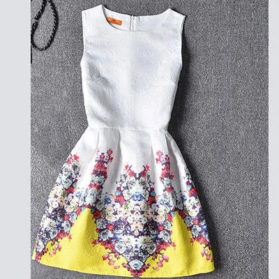 Actionclub Mother Daughter Dresses Family Matching Clothing Girls Dress Sleeveless Formal Print A-line Dress For Summer Kid