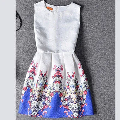 Actionclub Mother Daughter Dresses Family Matching Clothing Girls Dress Sleeveless Formal Print A-line Dress For Summer Kid