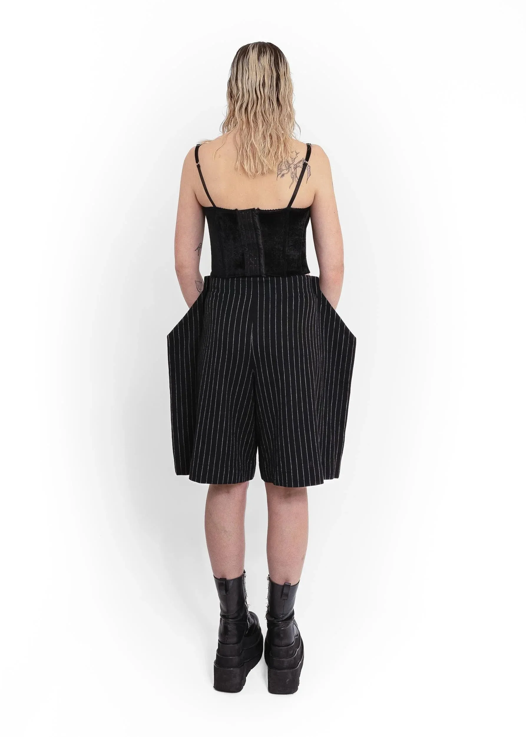 AD2012 structured wool shorts