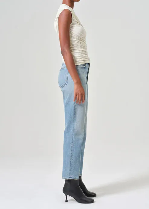 AGOLDE 90s Pinch Waist Crop: Ripple