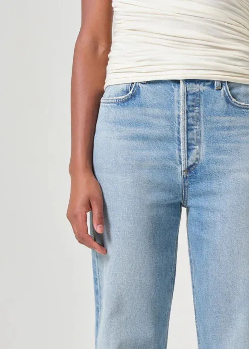 AGOLDE 90s Pinch Waist Crop: Ripple