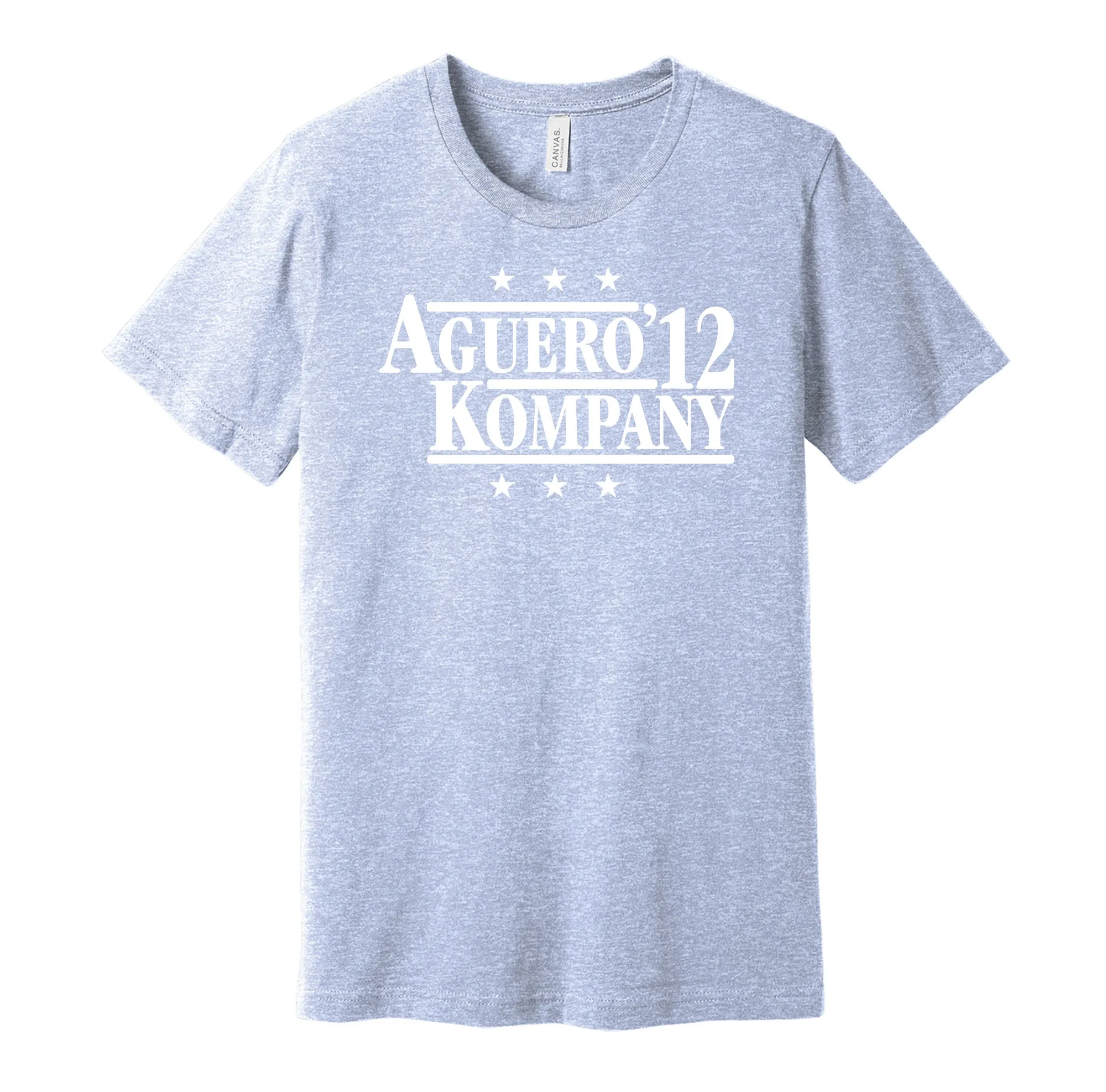 Aguero & Kompany '12 - Manchester Football Legends Political Campaign Parody T-Shirt - Hyper Than Hype Shirts