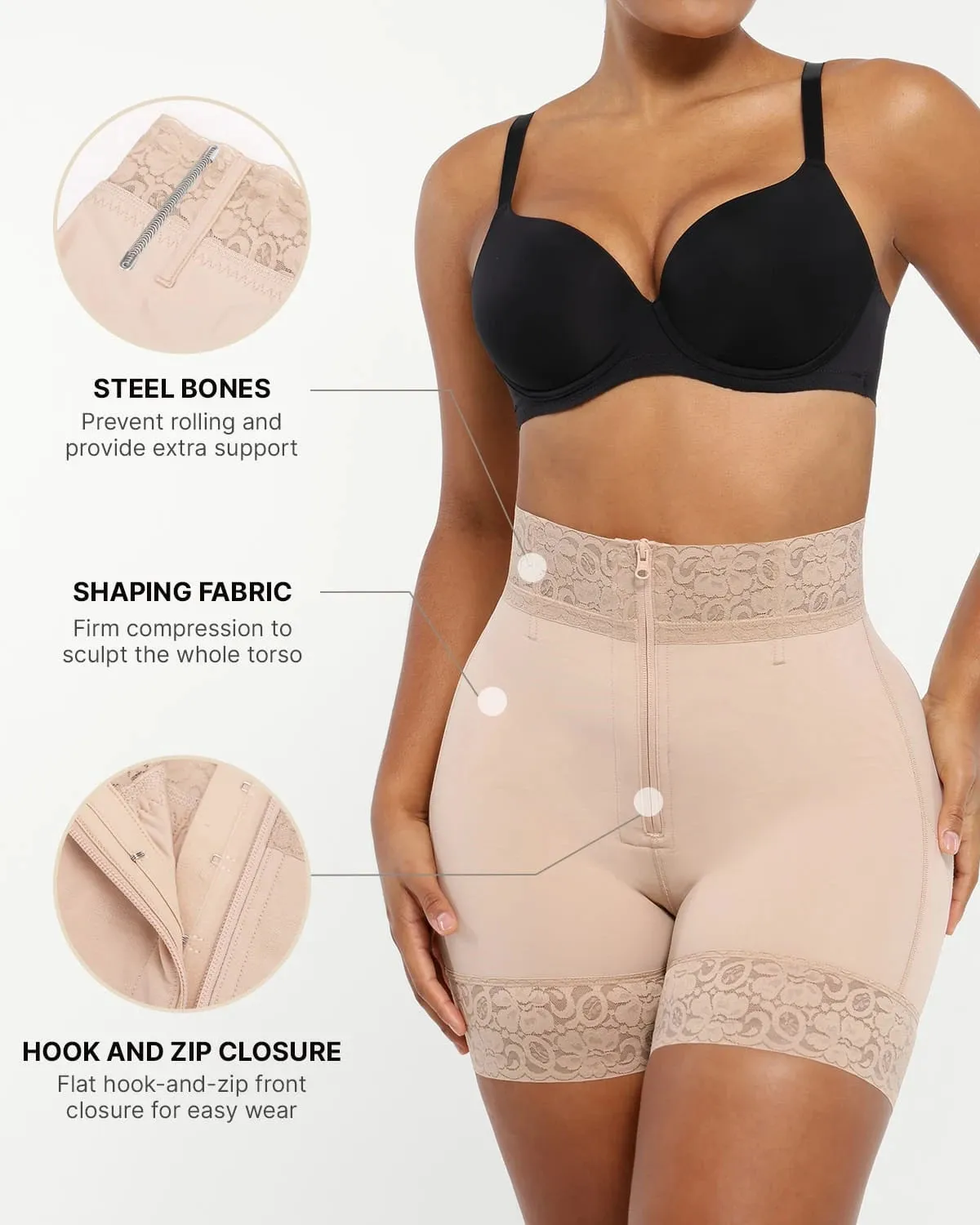 AirSlim® Mid-Rise Steel Boned Butt-Lifting Shorts