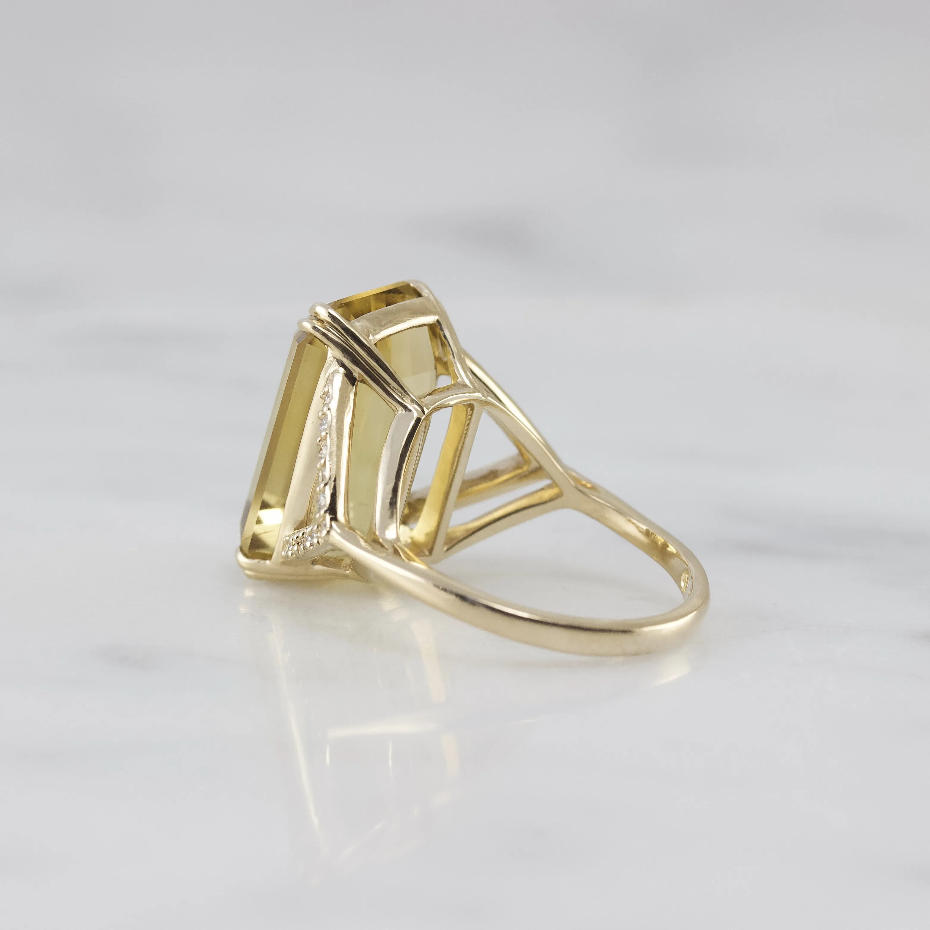 Alba Ring with Citrine & Diamonds