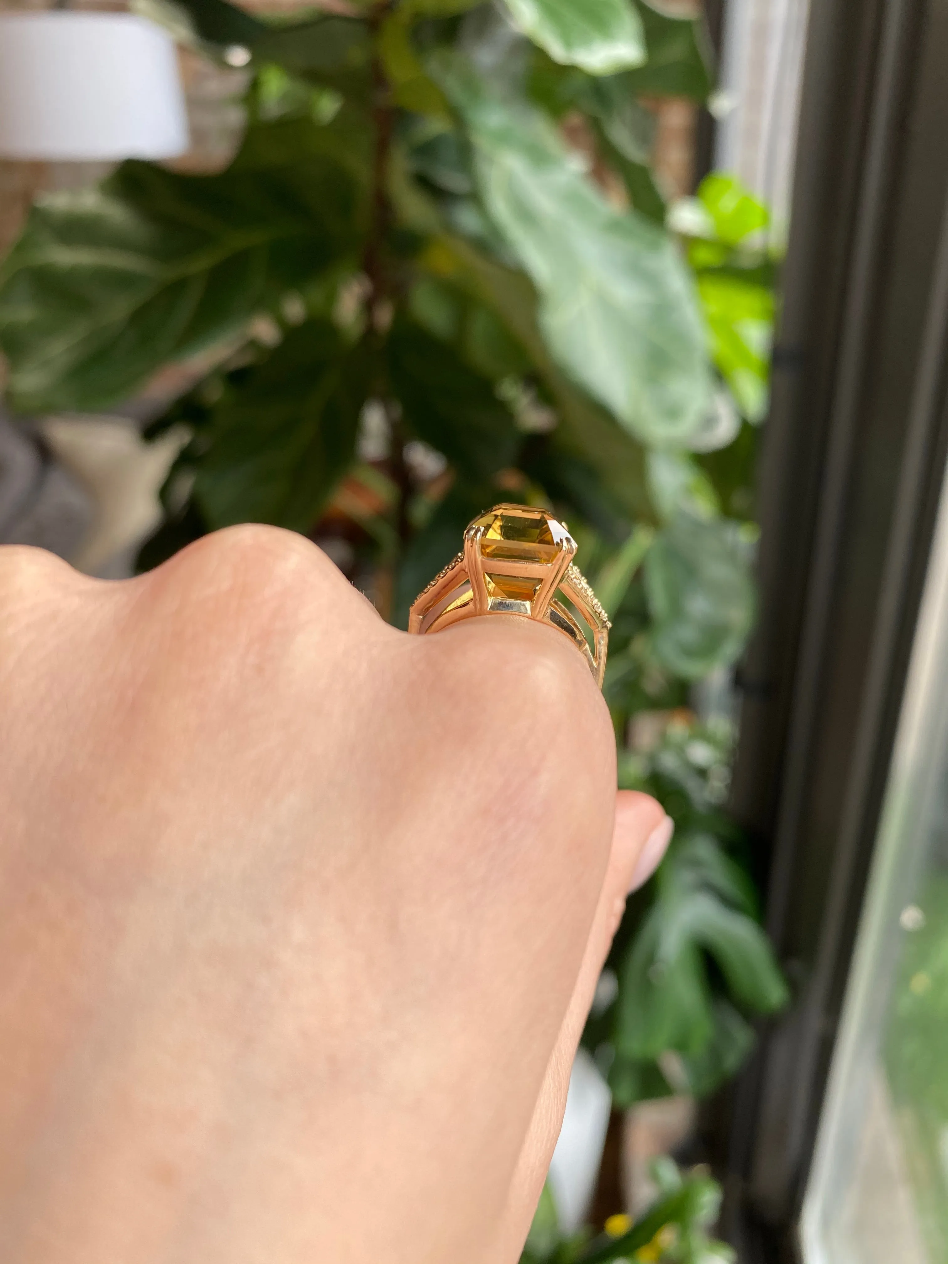 Alba Ring with Citrine & Diamonds