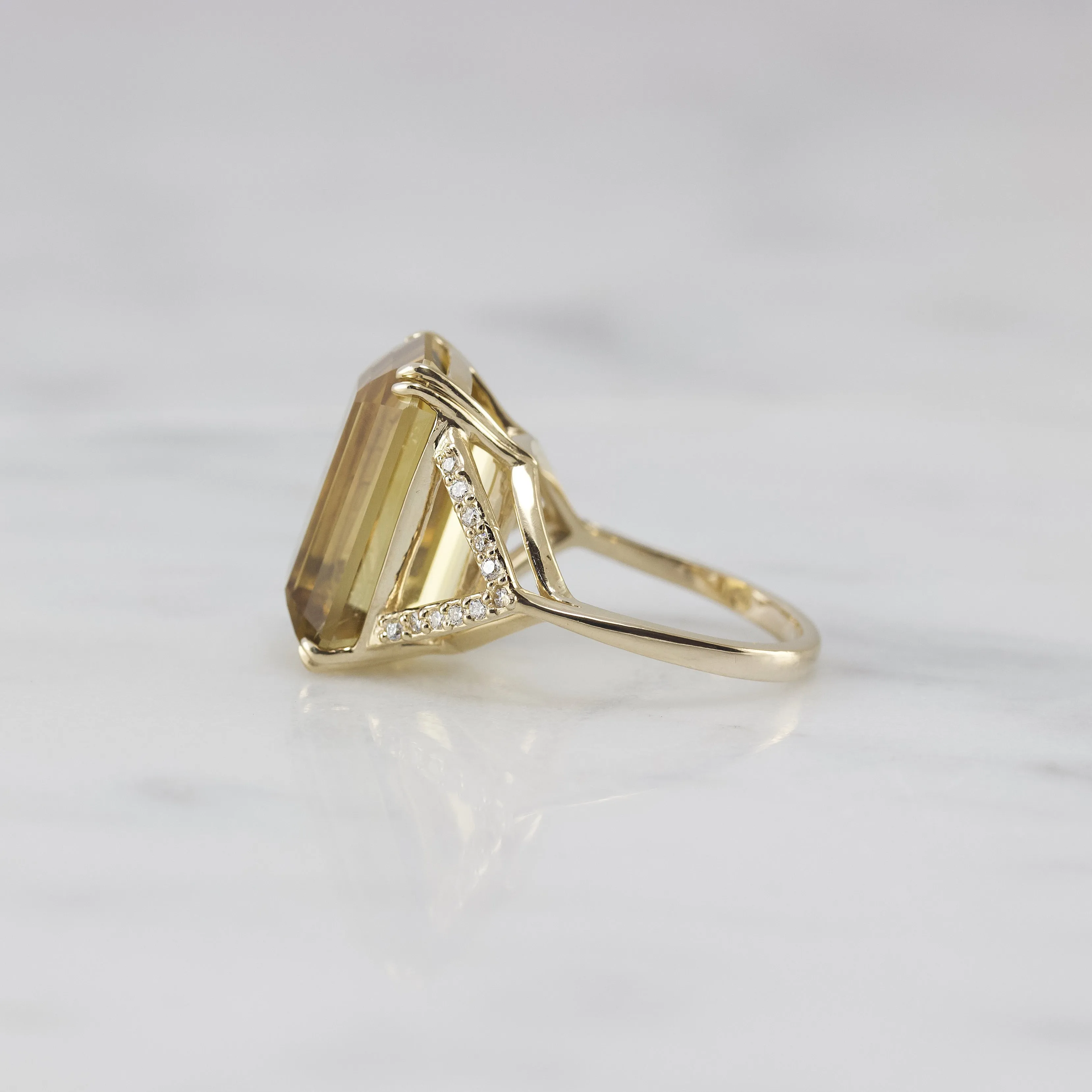 Alba Ring with Citrine & Diamonds