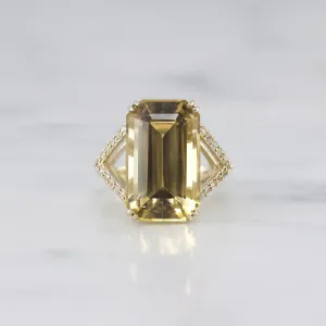 Alba Ring with Citrine & Diamonds