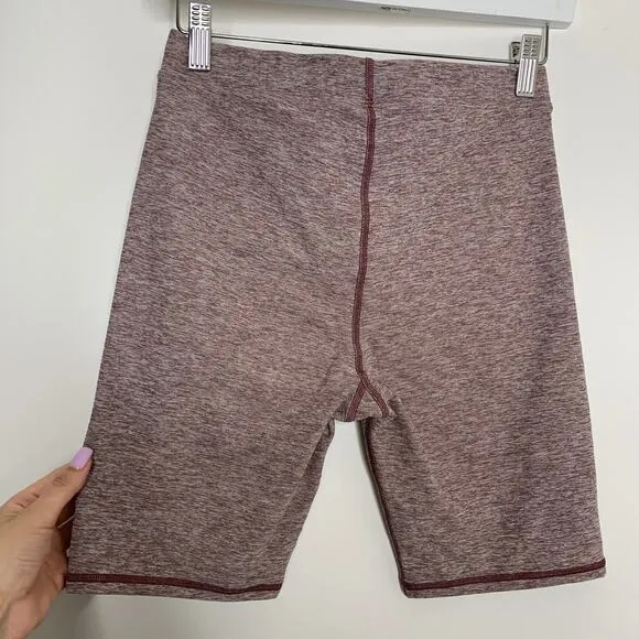 Alo Yoga High Waisted Mauve Alosoft Flow Bike Shorts Womens Small