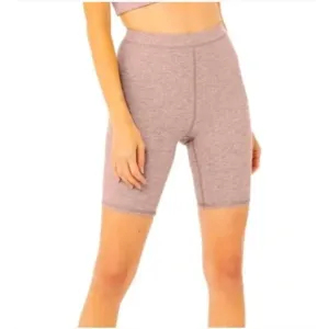 Alo Yoga High Waisted Mauve Alosoft Flow Bike Shorts Womens Small