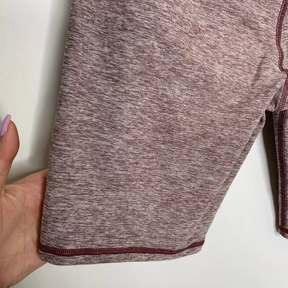Alo Yoga High Waisted Mauve Alosoft Flow Bike Shorts Womens Small
