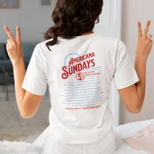 Americana Sundays Cotton T-Shirt - White