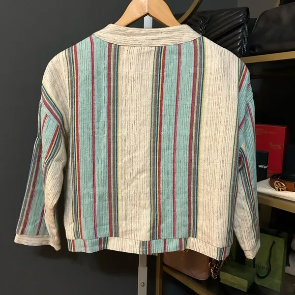 Anthropologie dRA Los Angeles Viola striped jacket size small