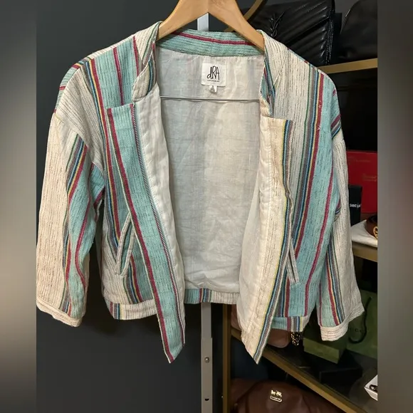 Anthropologie dRA Los Angeles Viola striped jacket size small