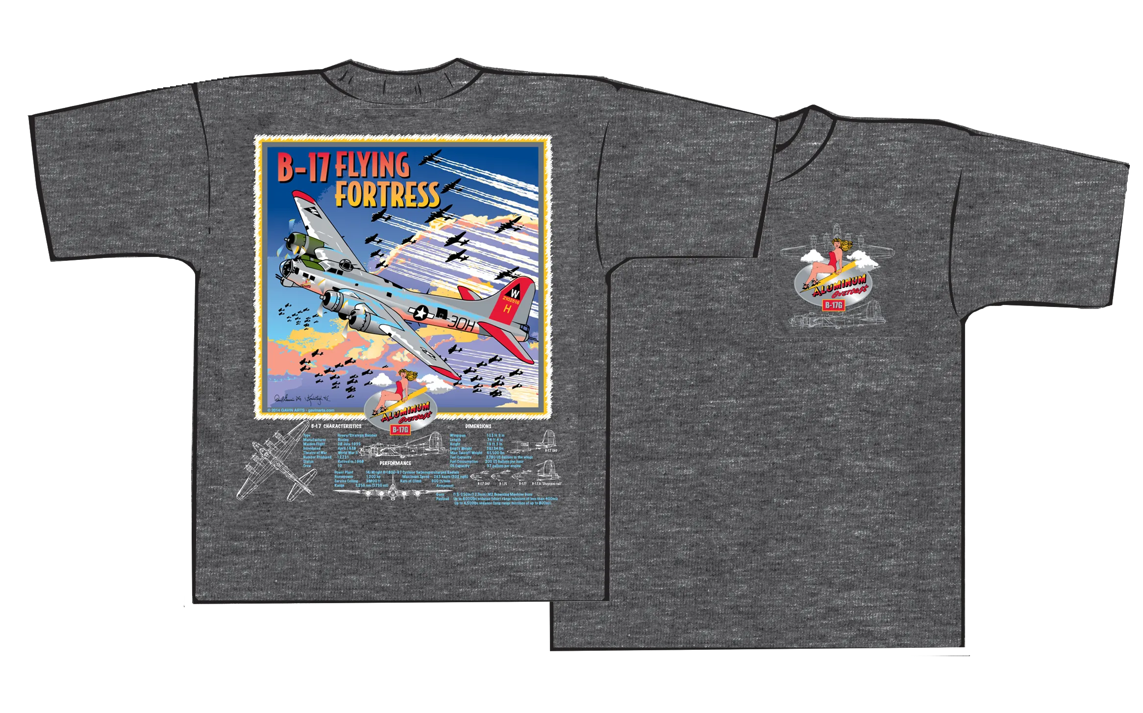 B-17 "Aluminum Overcast" T-shirts