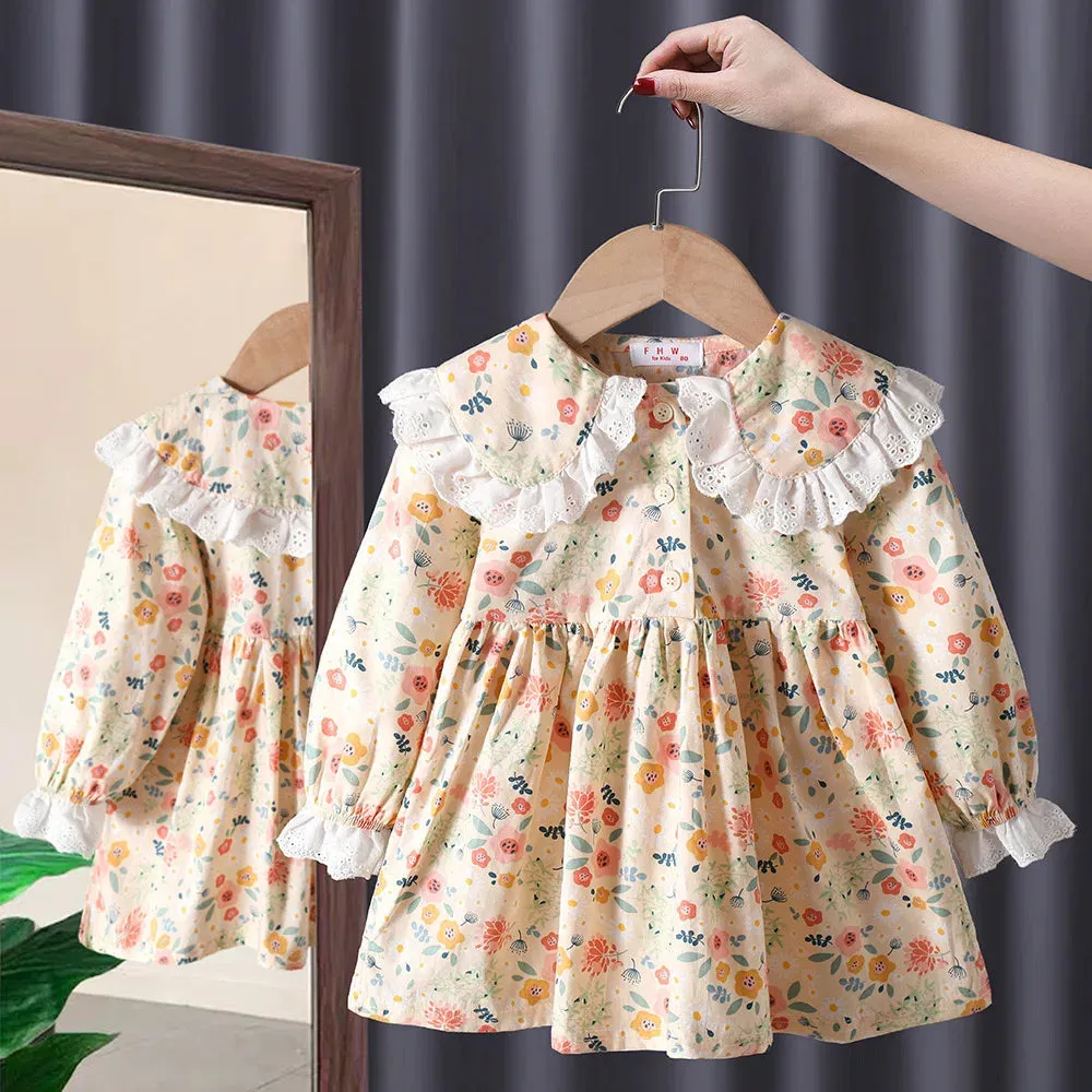 Baby Girls Dress - Casual Pink Princess Dress