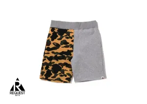 BAPE Back Shark Shorts "Grey/Yellow Camo"