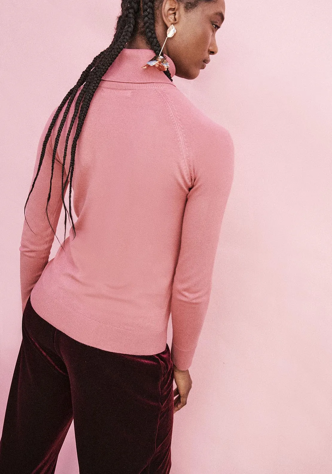 Basic high-neck top - Light Pink