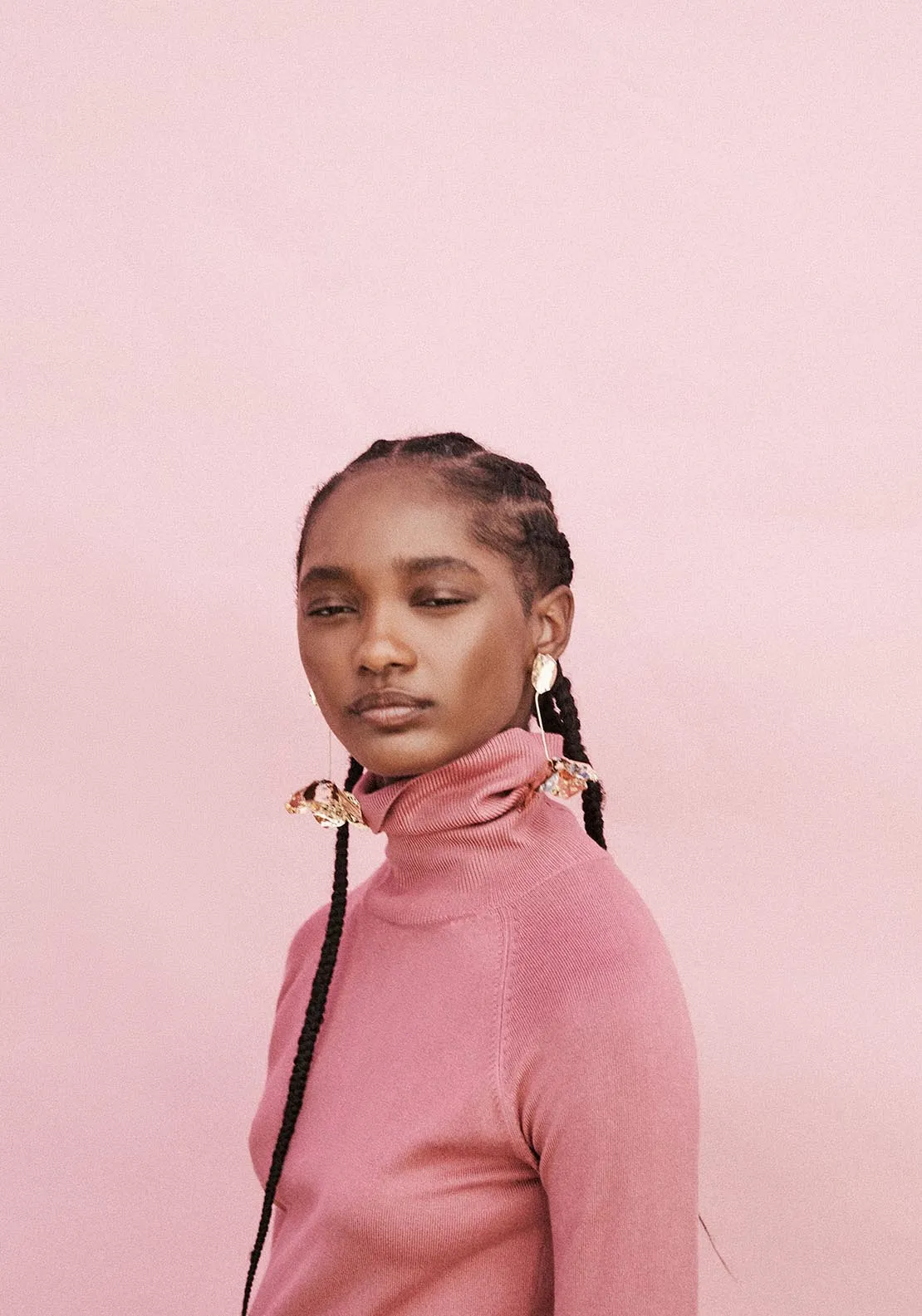 Basic high-neck top - Light Pink