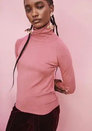 Basic high-neck top - Light Pink
