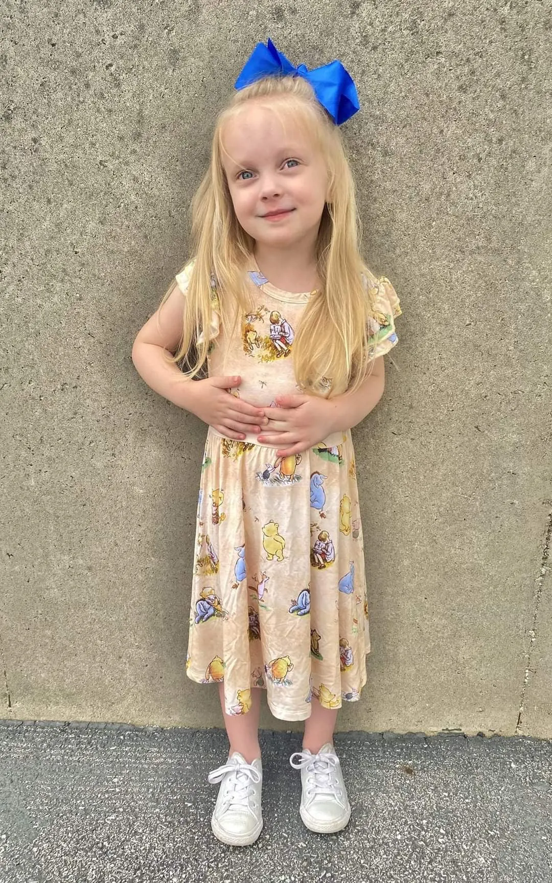 Beary Best Friends (Classic Pooh) Ruffle Sleeve Twirl Dress