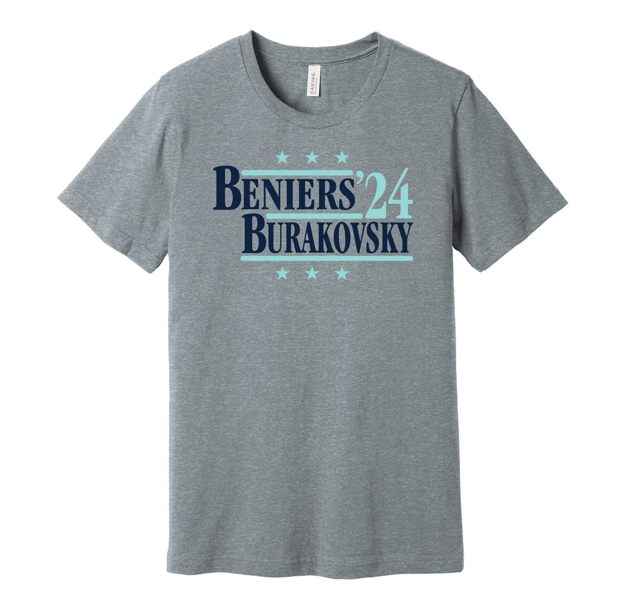 Beniers & Burakovsky '24 - Seattle Hockey Political Campaign Parody T-Shirt - Hyper Than Hype Shirts