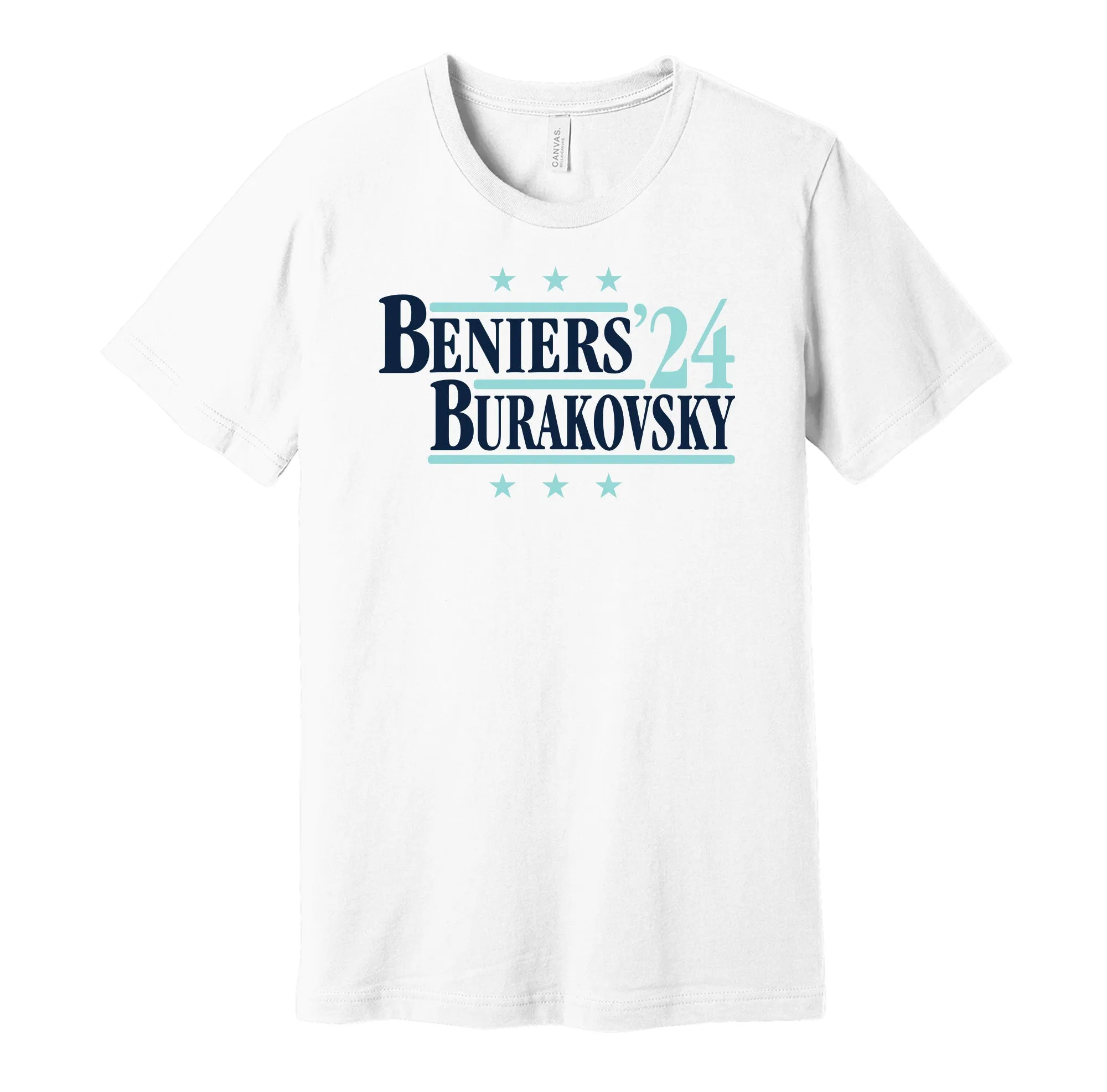 Beniers & Burakovsky '24 - Seattle Hockey Political Campaign Parody T-Shirt - Hyper Than Hype Shirts