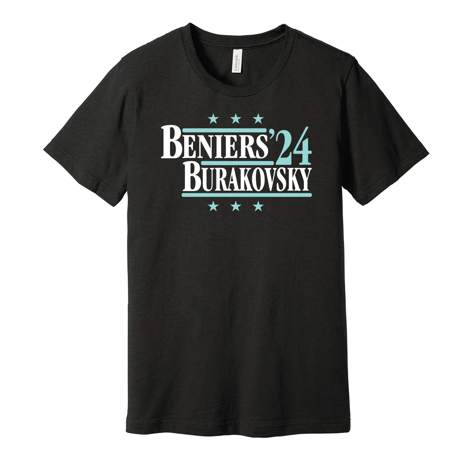 Beniers & Burakovsky '24 - Seattle Hockey Political Campaign Parody T-Shirt - Hyper Than Hype Shirts