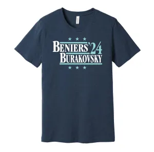 Beniers & Burakovsky '24 - Seattle Hockey Political Campaign Parody T-Shirt - Hyper Than Hype Shirts