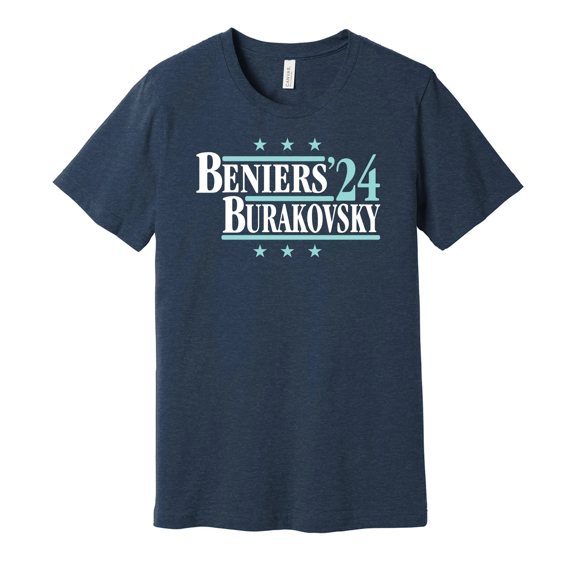 Beniers & Burakovsky '24 - Seattle Hockey Political Campaign Parody T-Shirt - Hyper Than Hype Shirts