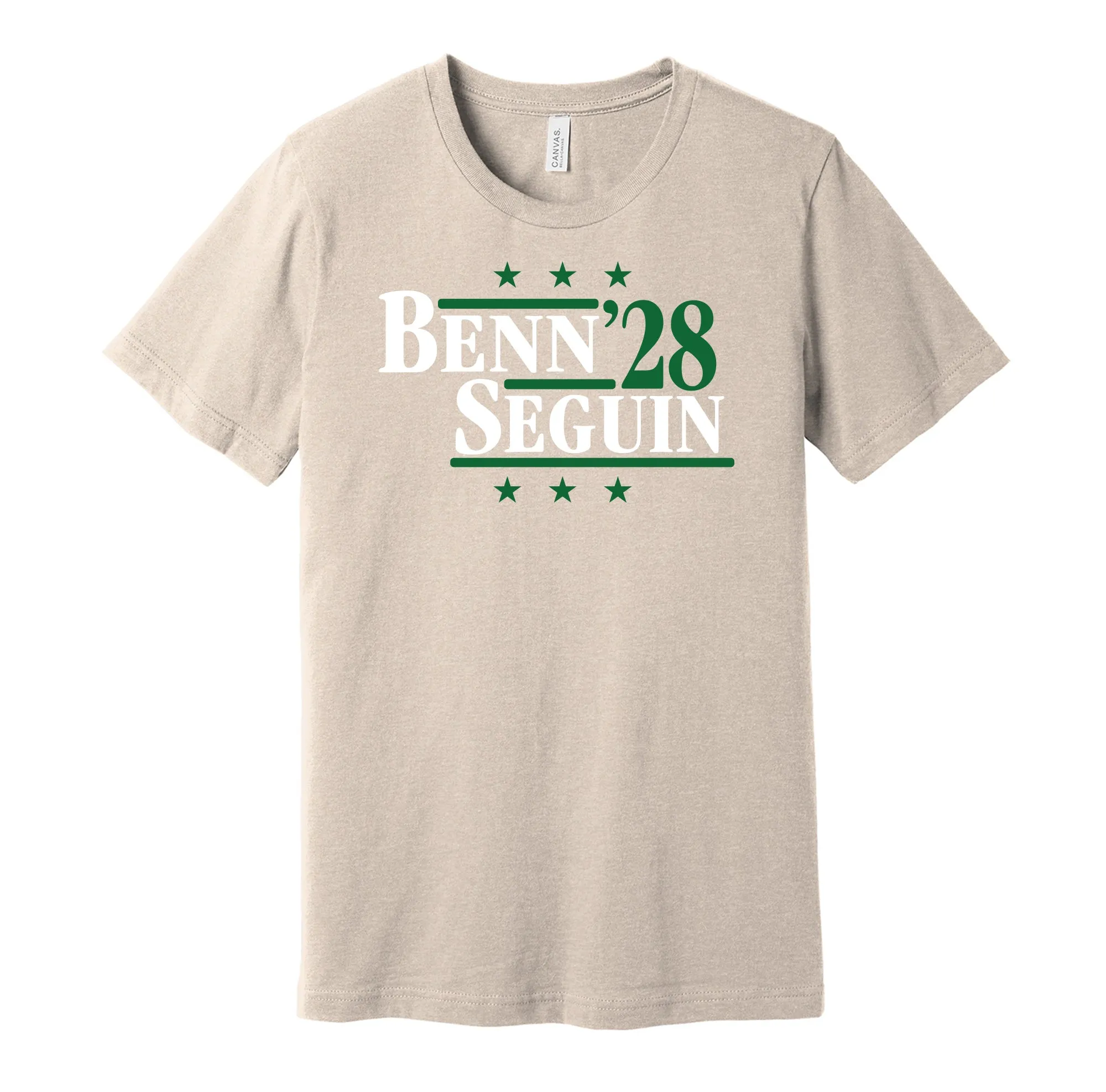 Benn & Seguin '28 - Dallas Texas Political Campaign Parody T-Shirt - Hyper Than Hype Shirts