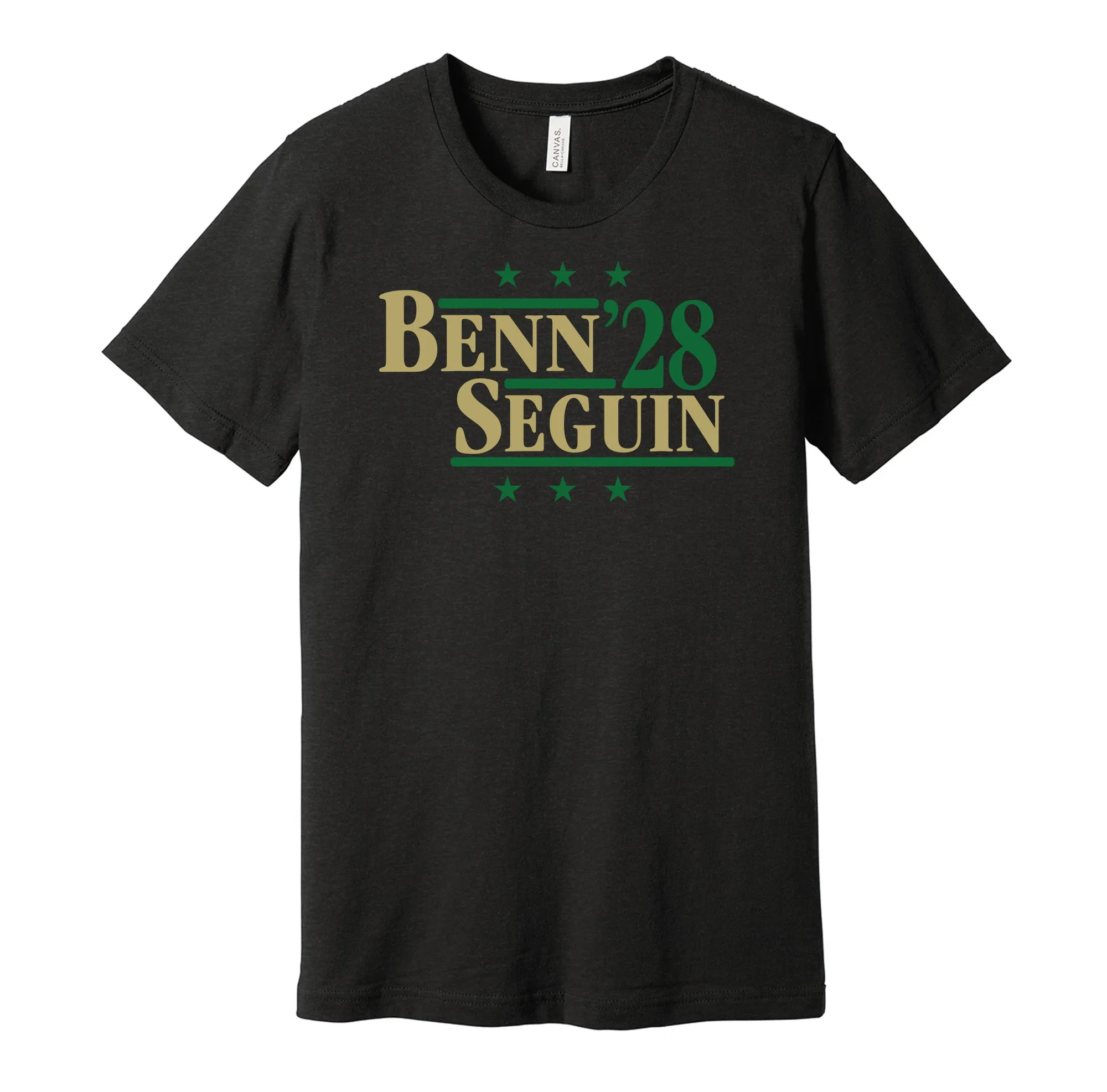Benn & Seguin '28 - Dallas Texas Political Campaign Parody T-Shirt - Hyper Than Hype Shirts