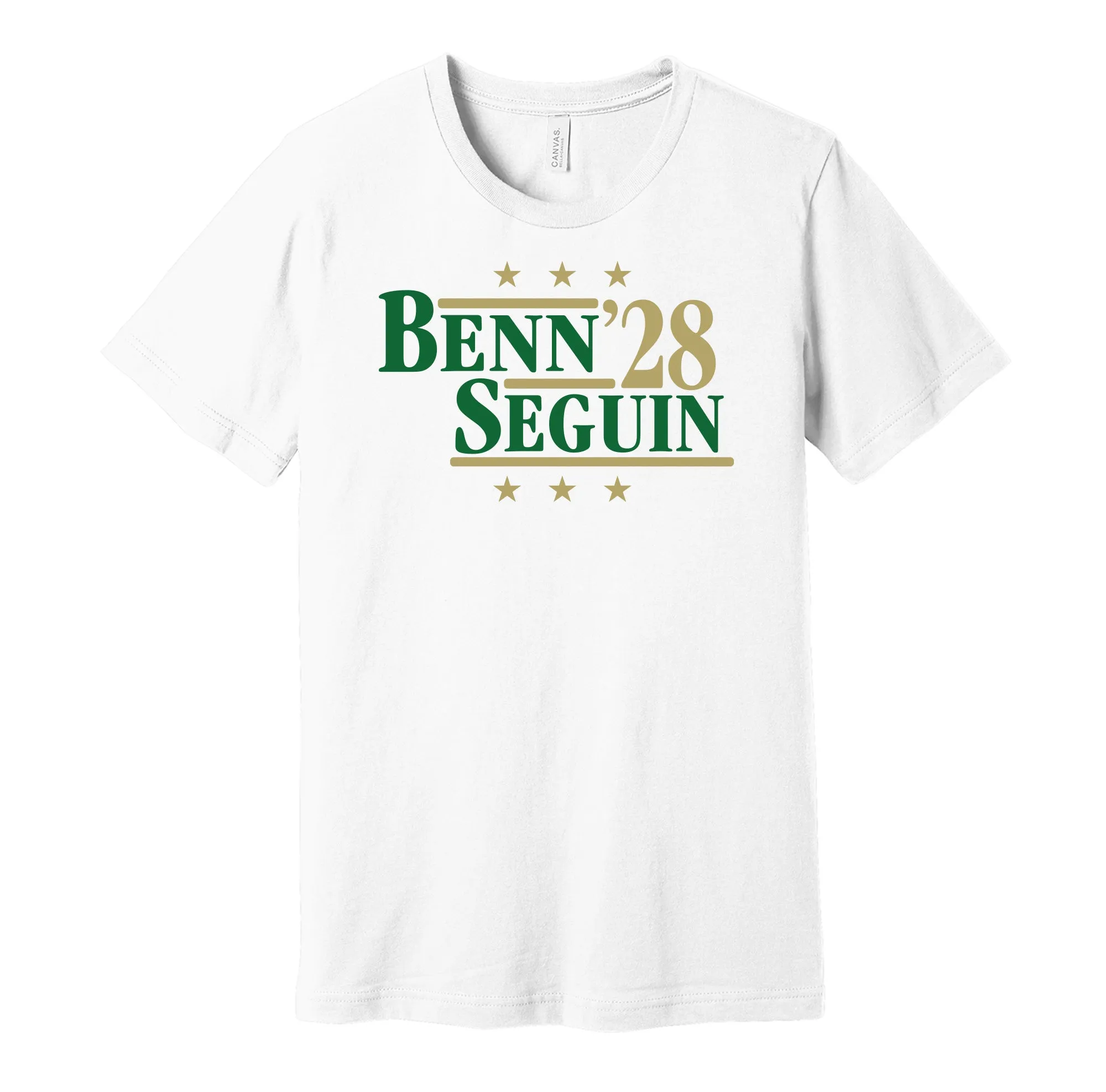Benn & Seguin '28 - Dallas Texas Political Campaign Parody T-Shirt - Hyper Than Hype Shirts