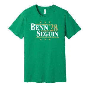 Benn & Seguin '28 - Dallas Texas Political Campaign Parody T-Shirt - Hyper Than Hype Shirts
