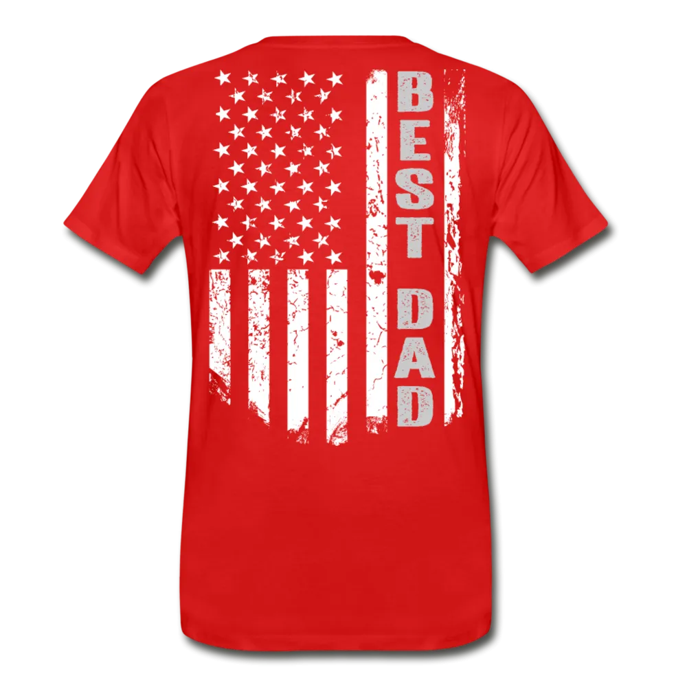 Best Dad American Flag Men's Premium T-Shirt