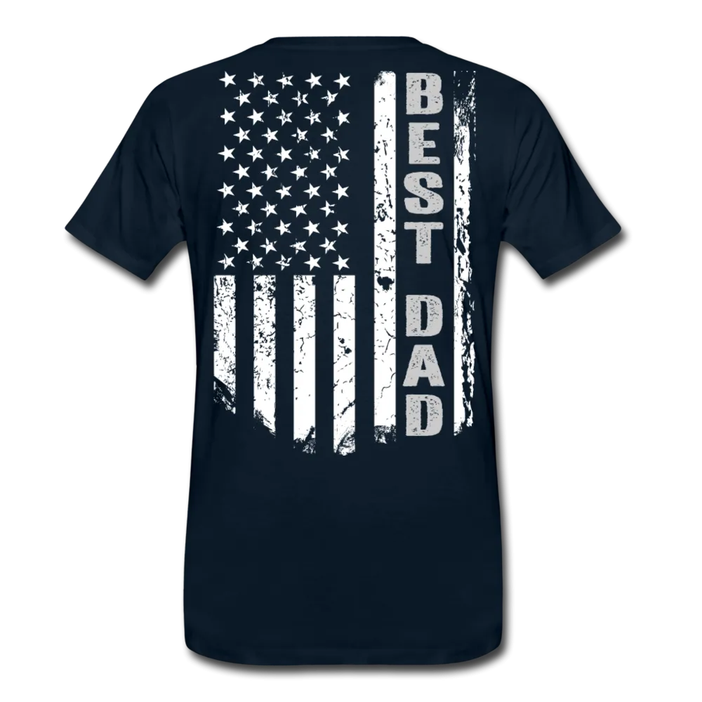 Best Dad American Flag Men's Premium T-Shirt