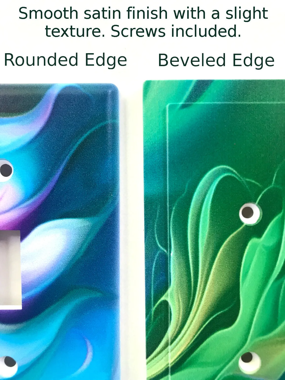 Beveled Edge Abstract Art Switch Plate Cover, Two Sizes, Unique Home Decor, Dragon Eye