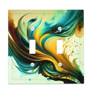 Beveled Edge Abstract Art Switch Plate Cover, Two Sizes, Unique Home Decor, Dragon Eye