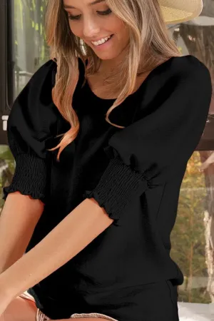BiBi Air Flow Balloon Shorts Sleeves Top