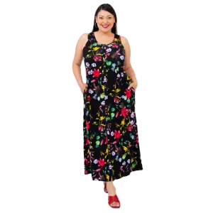 Blue Sky Liane Dress Adventure Print