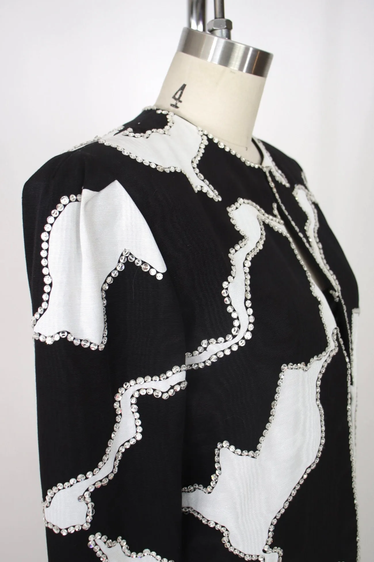 Bob Mackie Crepe & Moire Gown Set