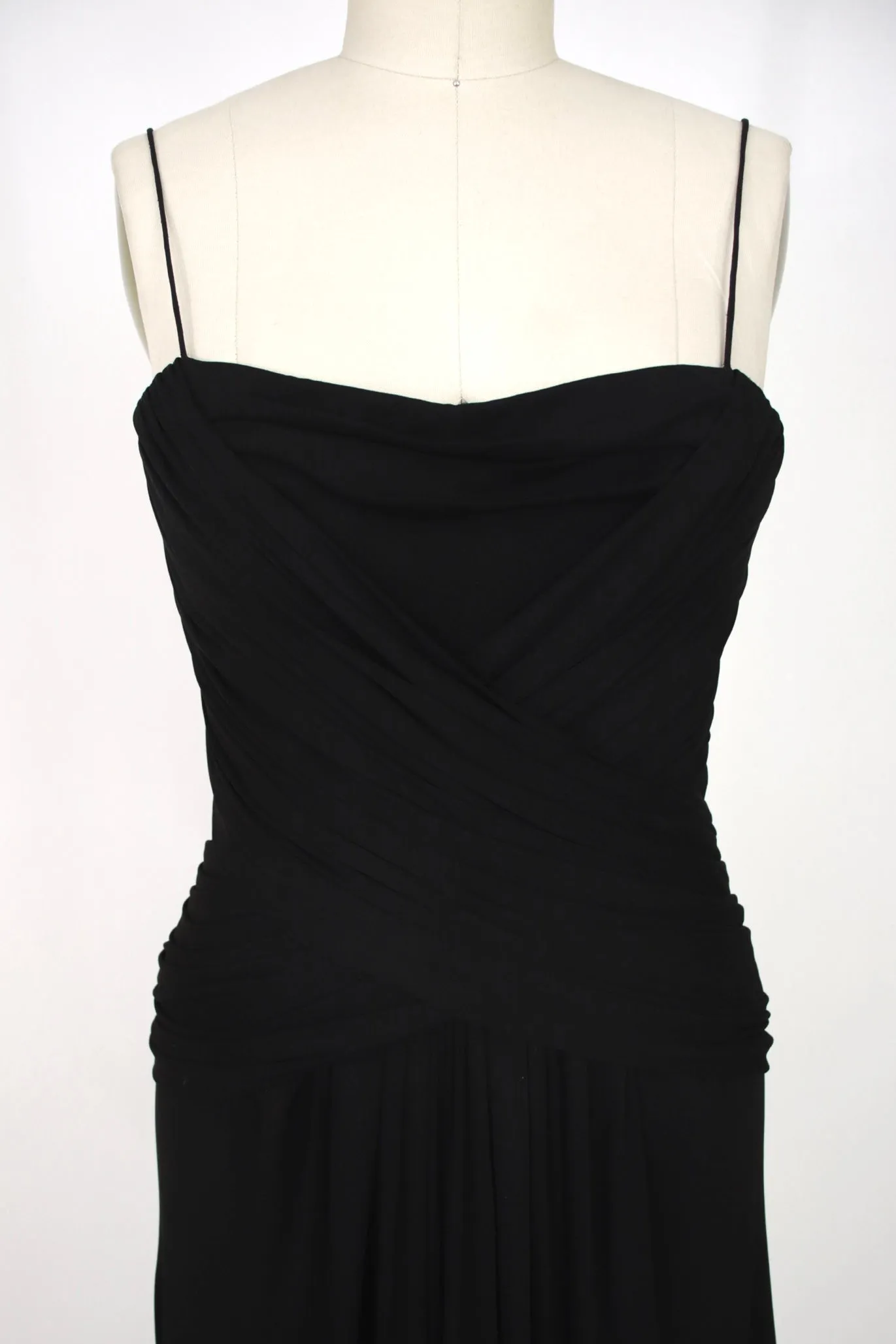 Bob Mackie Crepe & Moire Gown Set