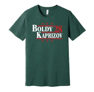 Boldy & Kaprizov '28 - Minnesota Hockey Legends Political Campaign Parody T-Shirt - Hyper Than Hype Shirts