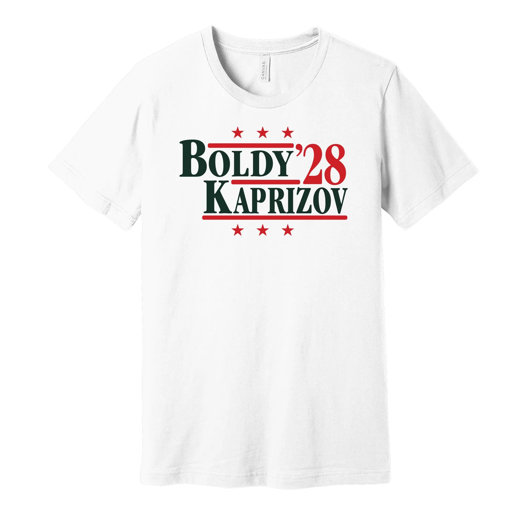 Boldy & Kaprizov '28 - Minnesota Hockey Legends Political Campaign Parody T-Shirt - Hyper Than Hype Shirts