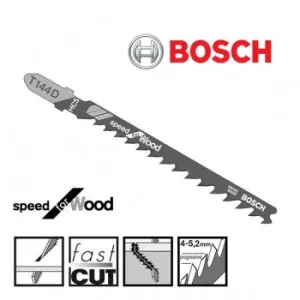 Bosch T144D 4" Wood Jigsaw Blade (5) Pack