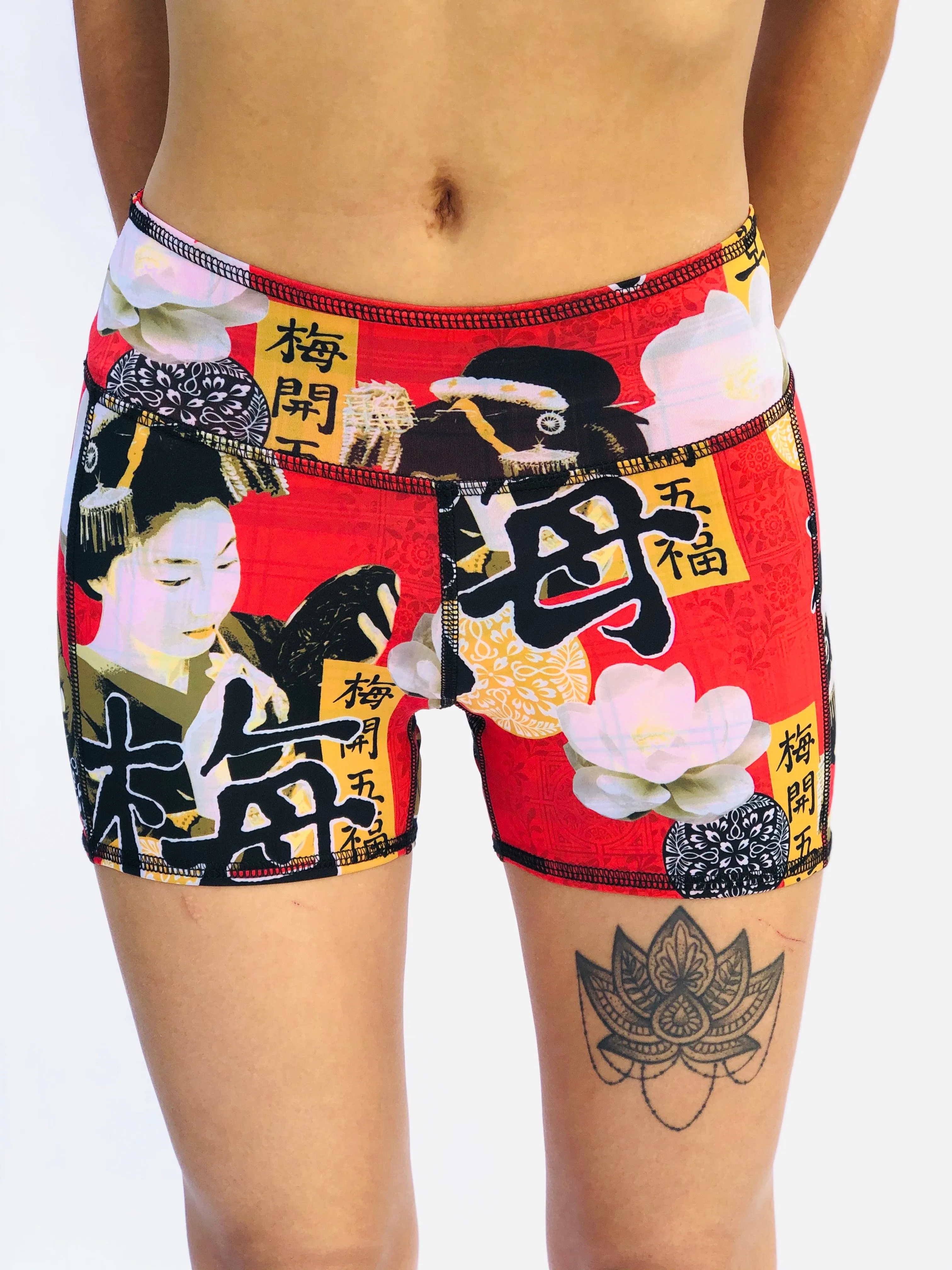 BOY SHORTS LOW RISE RED GEISHA/RED PLAID