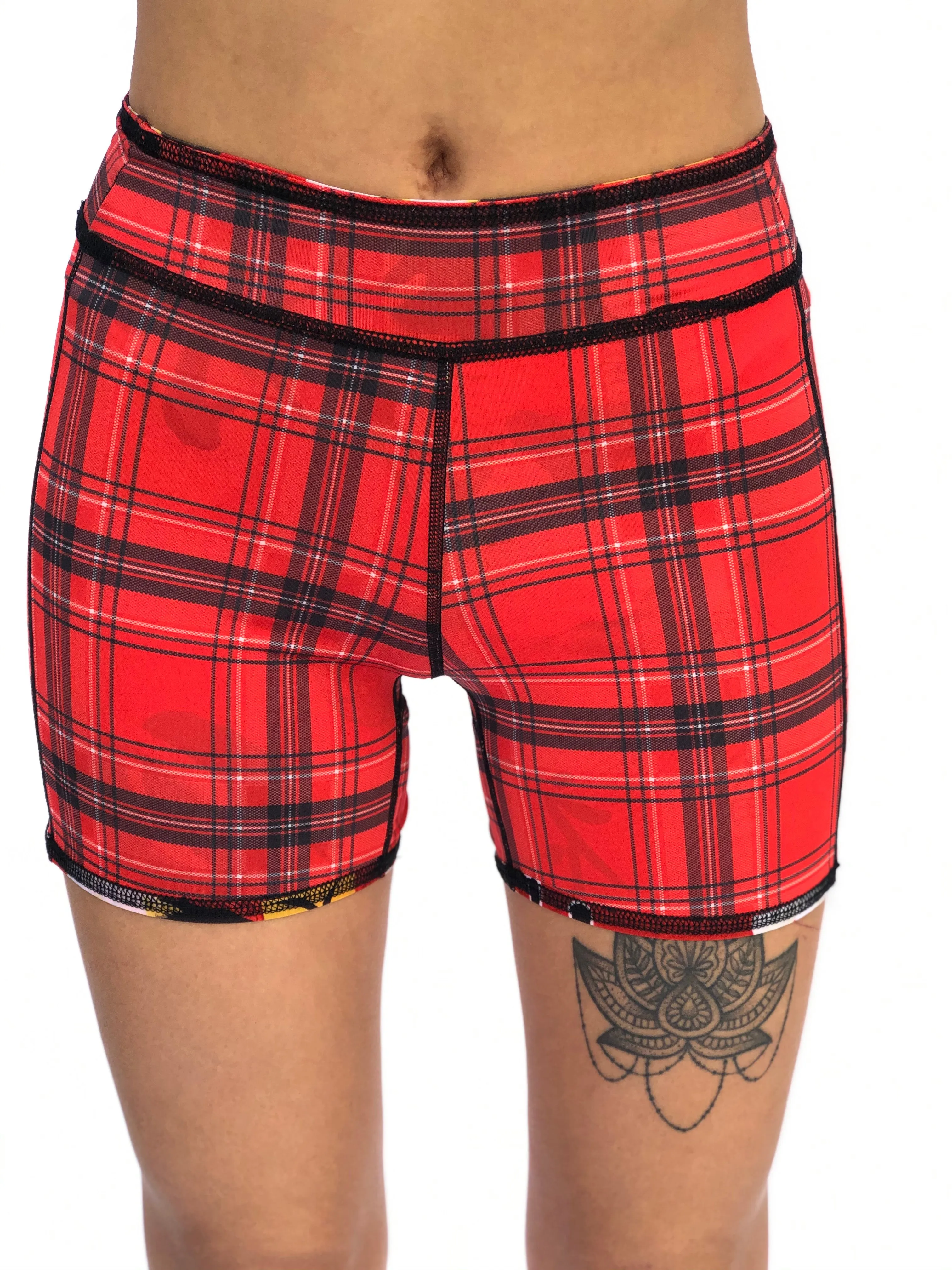 BOY SHORTS LOW RISE RED GEISHA/RED PLAID