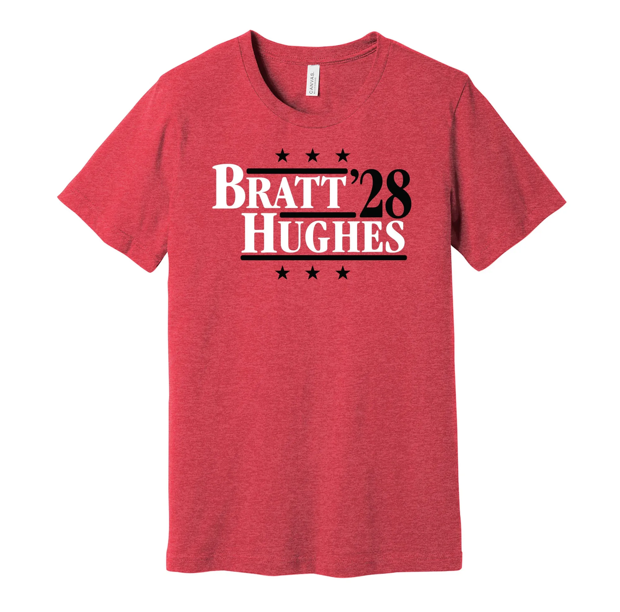 Bratt & Hughes '28 - New Jersey Hockey Political Campaign Parody T-Shirt - Hyper Than Hype Shirts