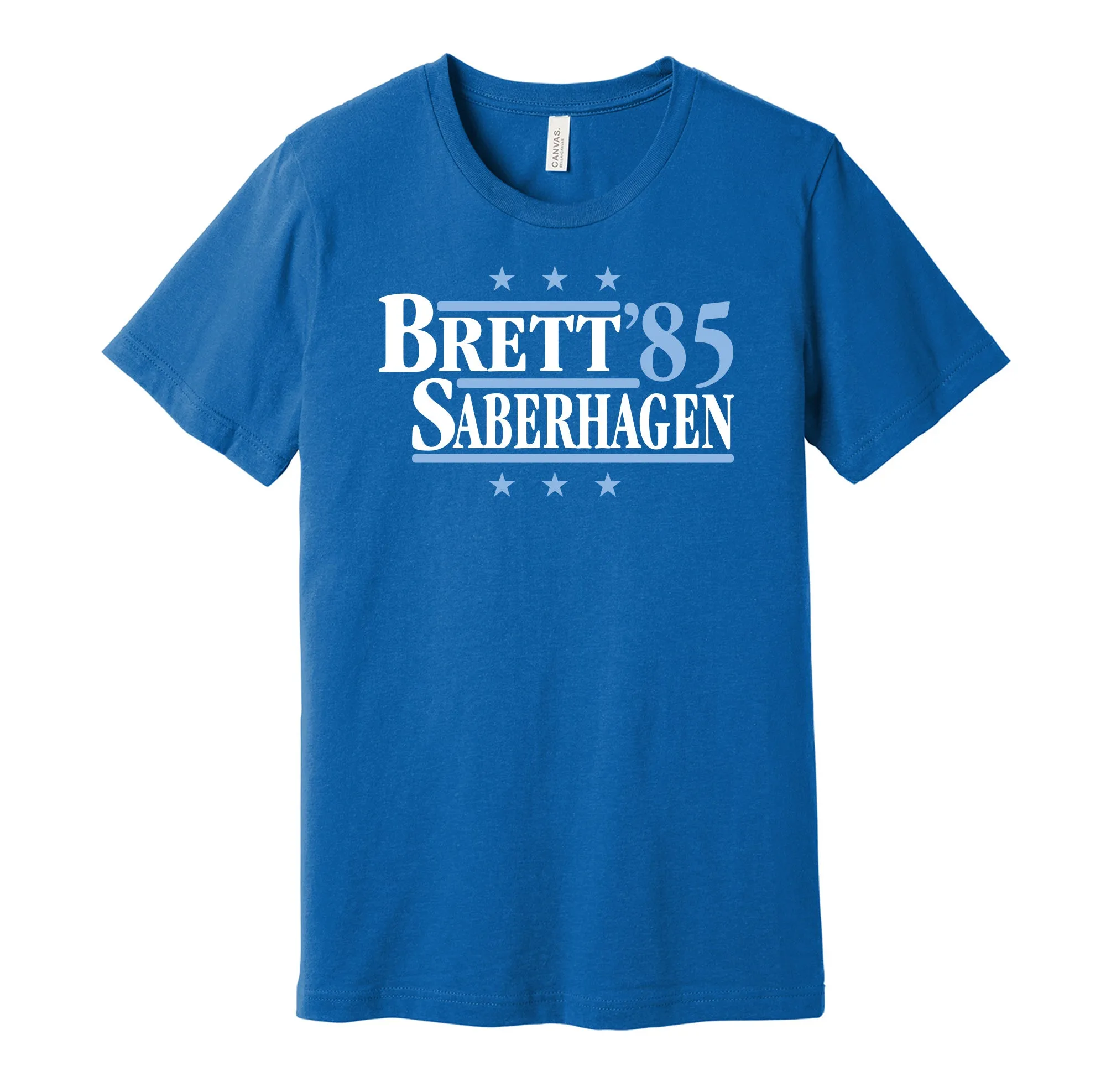Brett & Saberhagen '85 - Kansas City Legends Political Campaign Parody T-Shirt - Hyper Than Hype Shirts