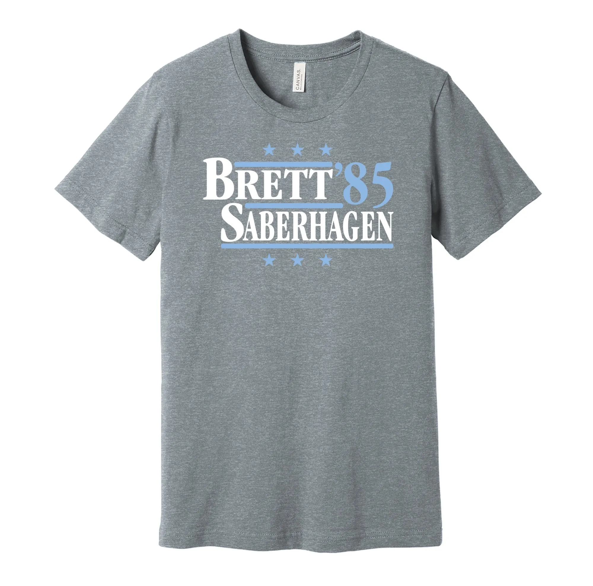Brett & Saberhagen '85 - Kansas City Legends Political Campaign Parody T-Shirt - Hyper Than Hype Shirts